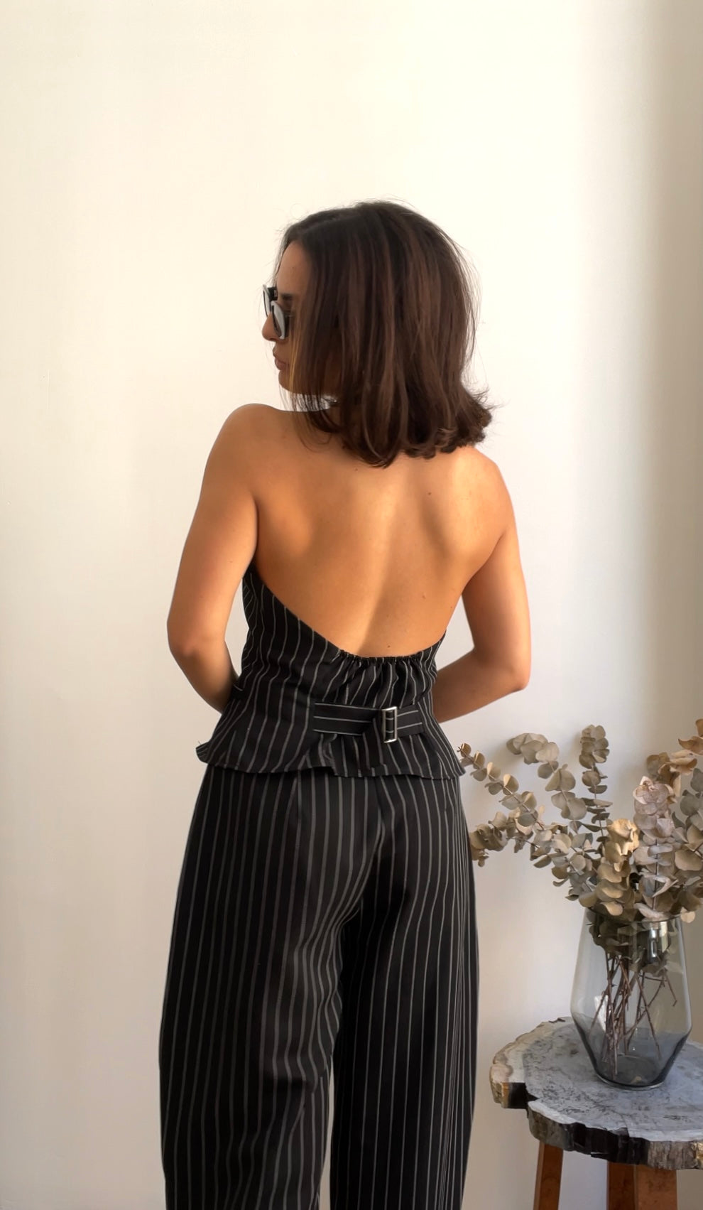 STRIPED SET BLACK